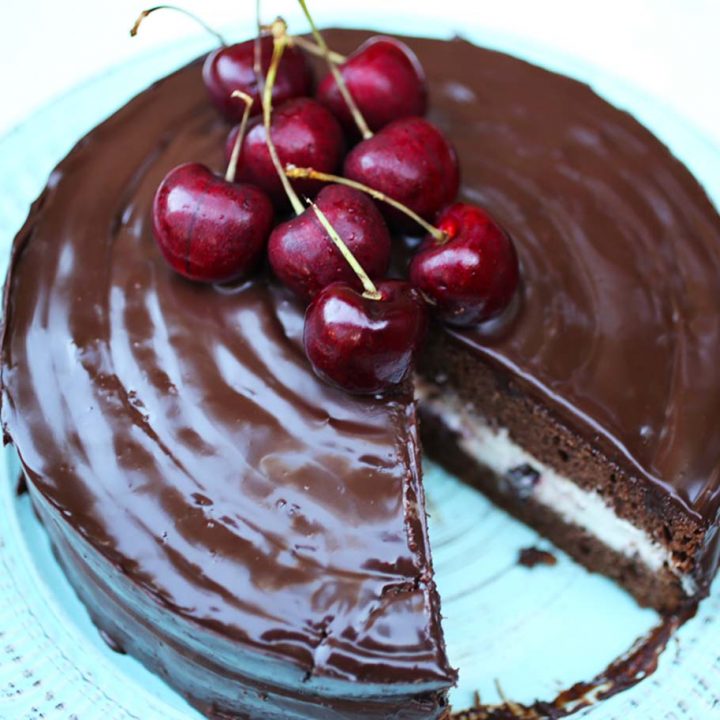 Chocolate cherry cake