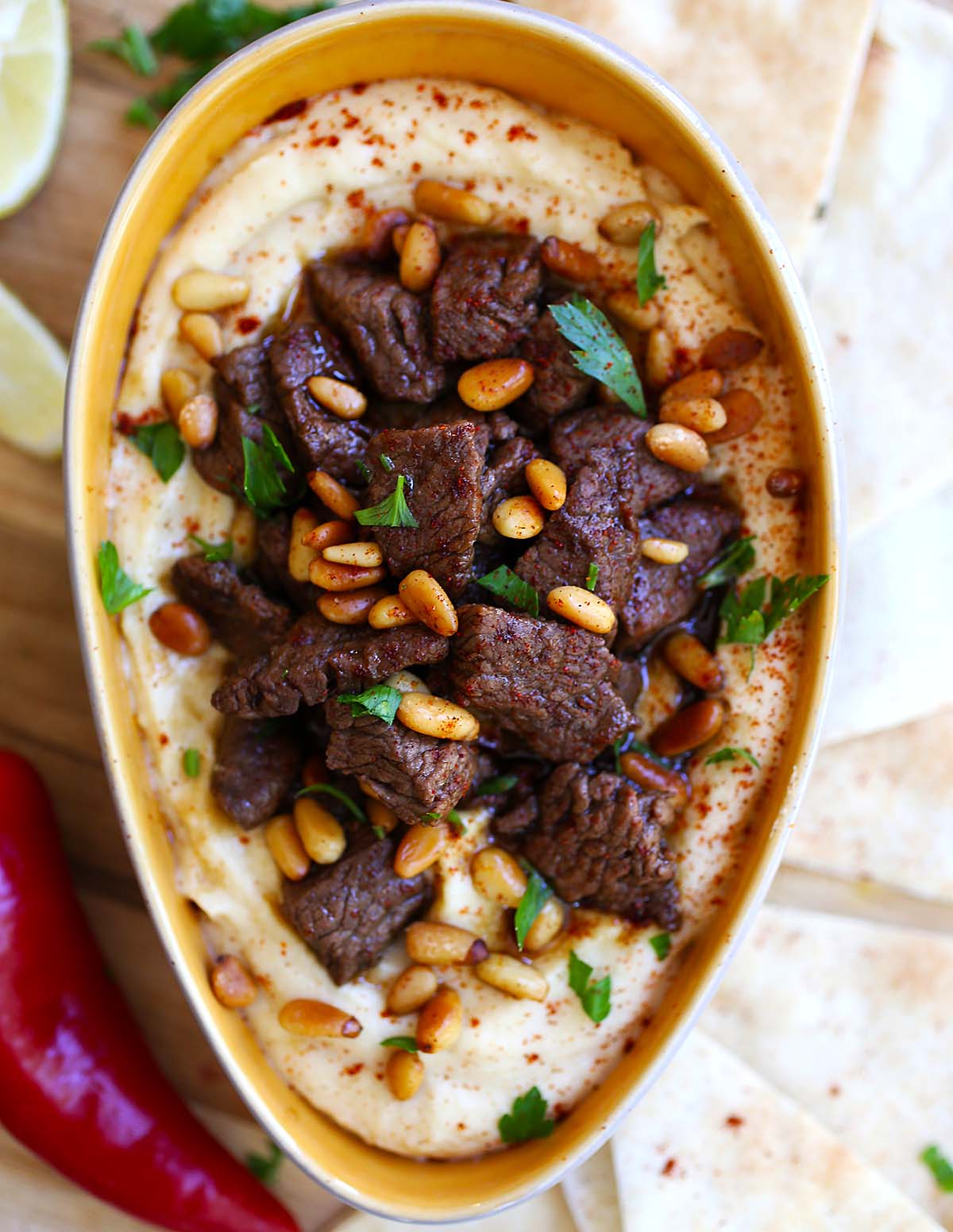 Hummus with Beef