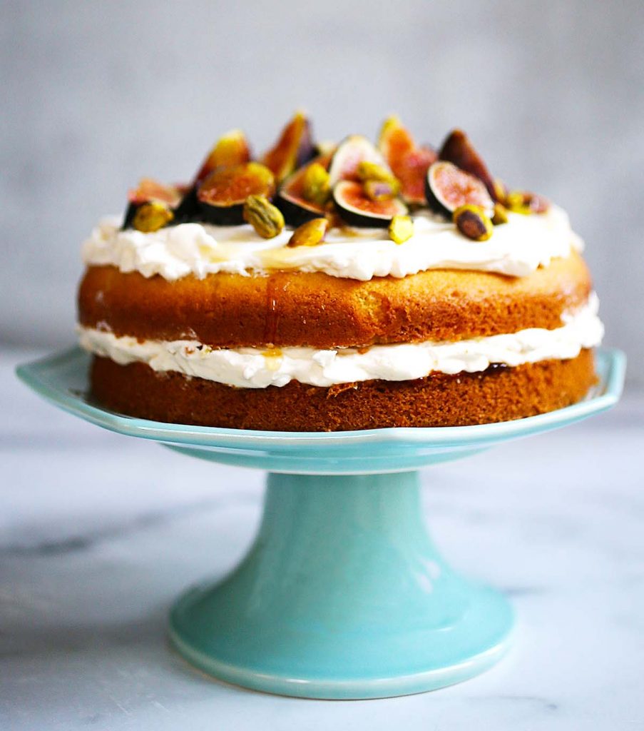 Simple Lemon Cake with Fresh Figs | Truffles and Trends