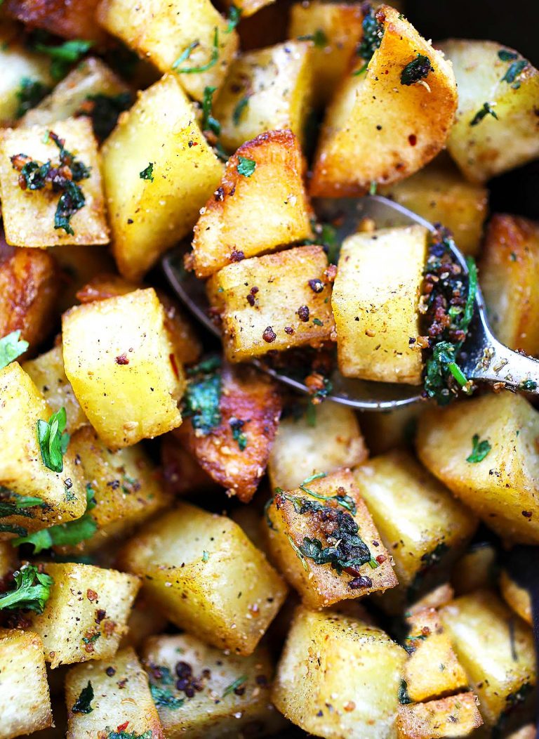 Garlic Coriander Potatoes