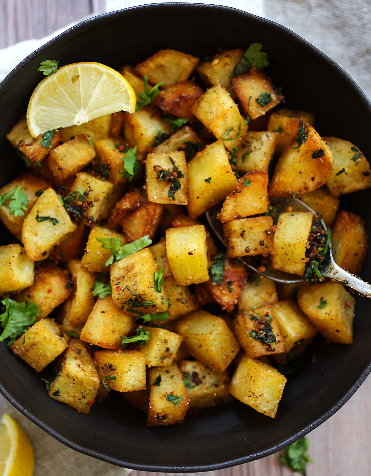 Garlic Coriander Potatoes