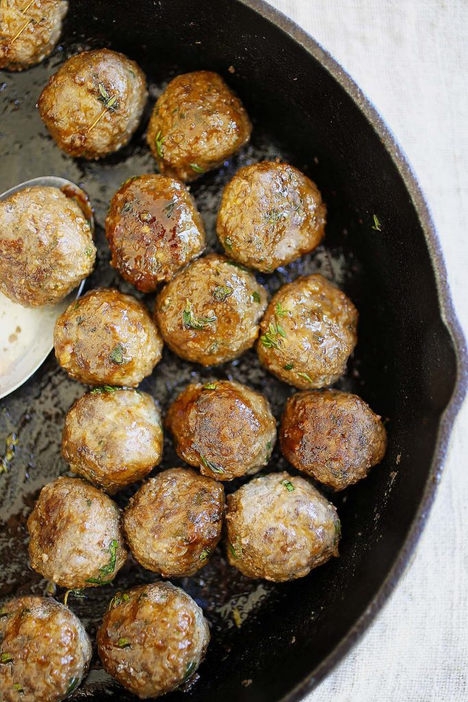 Meatballs with herbs and spices