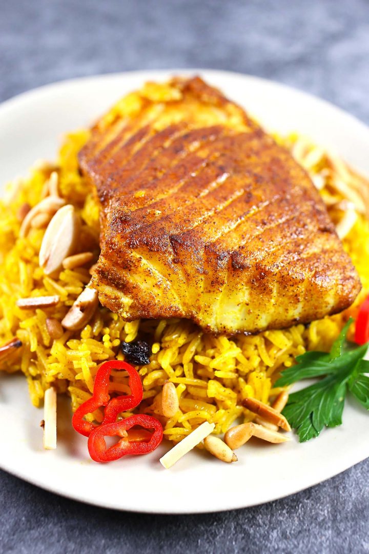 Basmati Rice and Spiced Fish