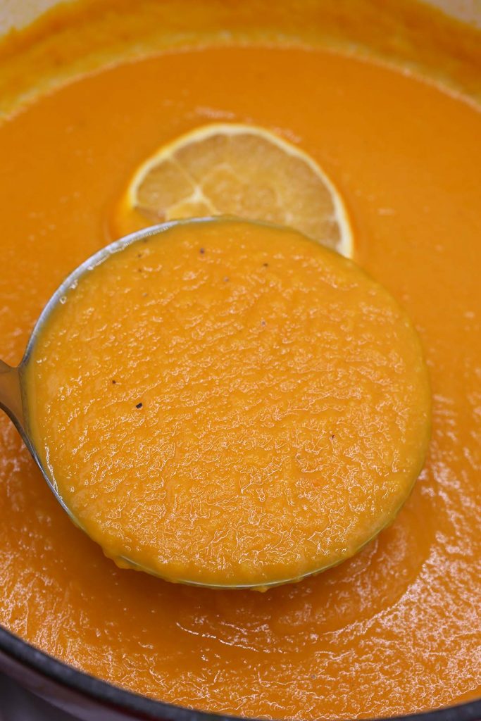 Carrot orange ginger soup.