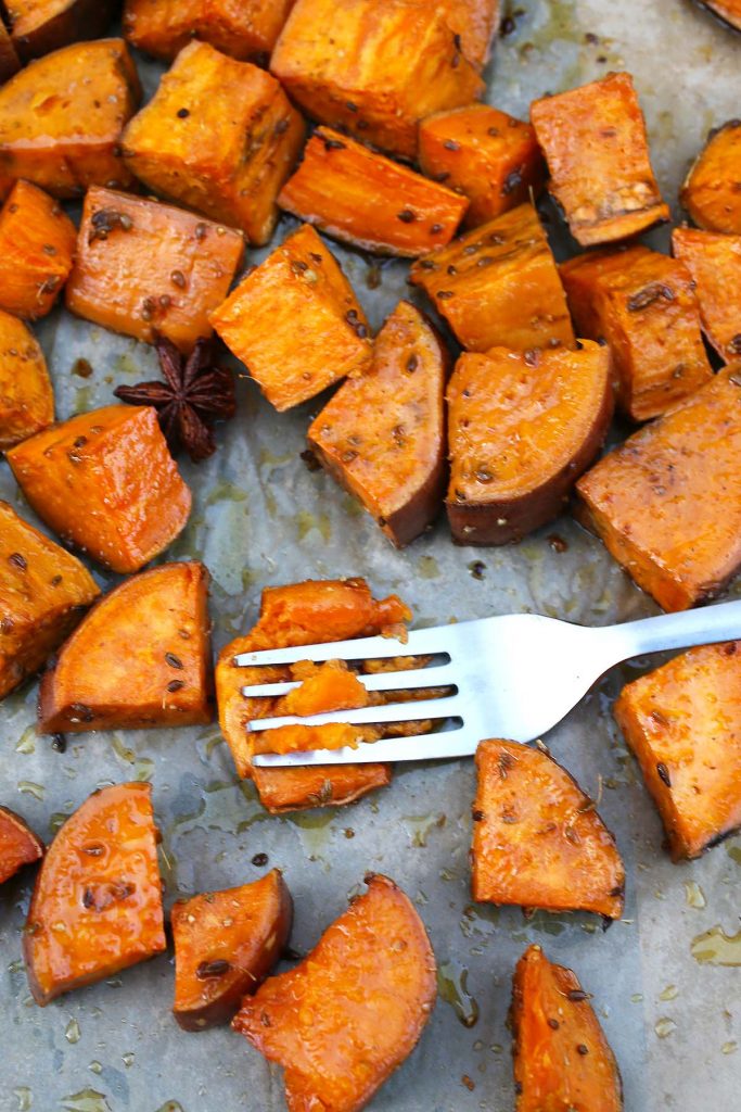 Sweet potatoes with star anise.