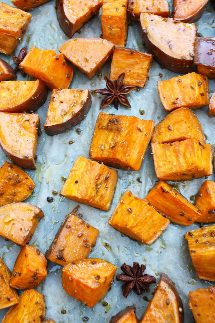 Roasted Sweet Potatoes with Aniseed